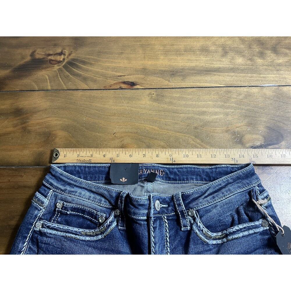 Shyanne Mid Rise Bootcut Embroidered Womens Jeans 32x32 Thick Stitching NWT - Picture 12 of 14